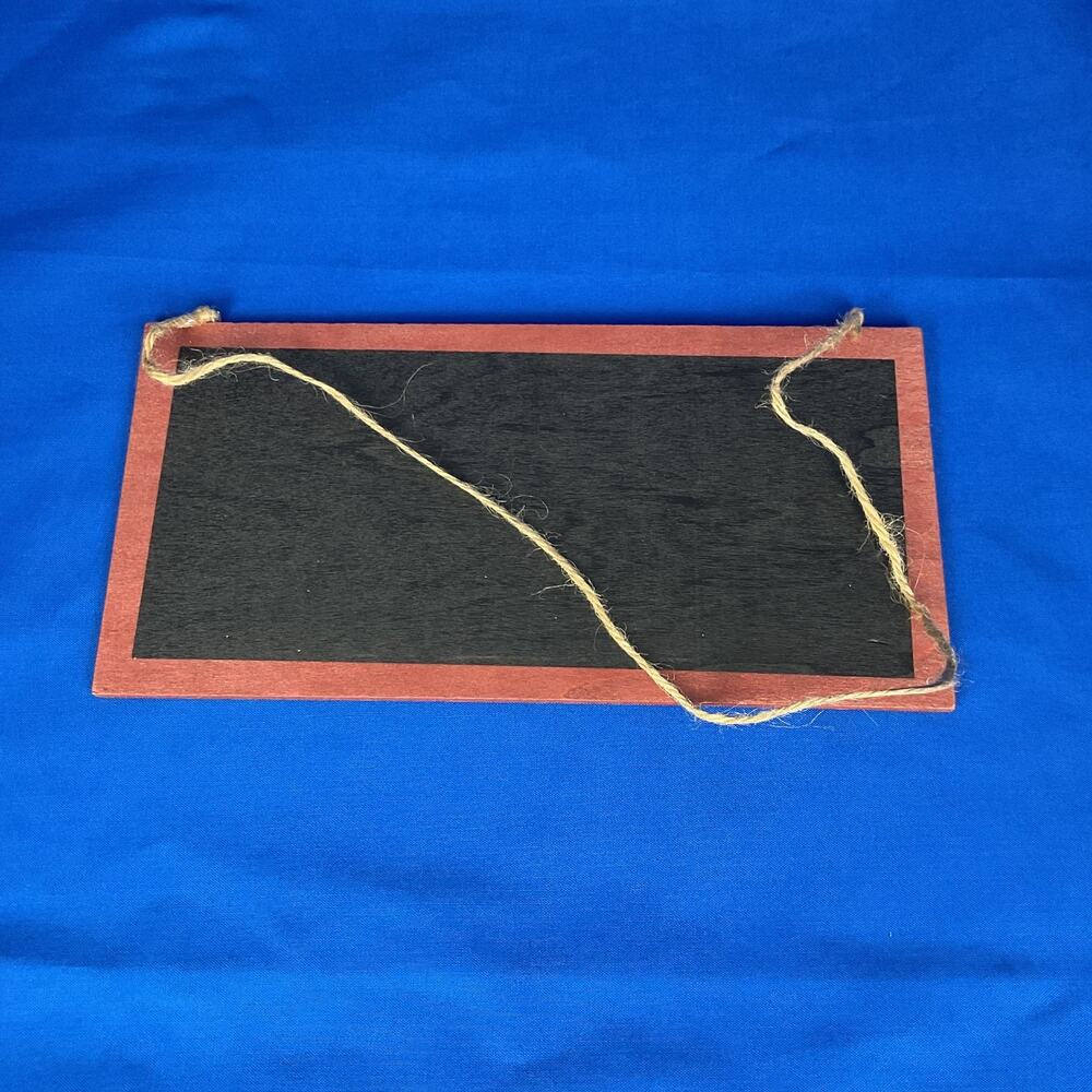 Mini Hanging Wooden Chalkboard Sign Kitchen Menu Message Board Jute Rope Accent